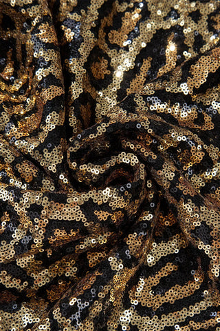 Sequin Leopard Mini Skirt - A Roese Boutique