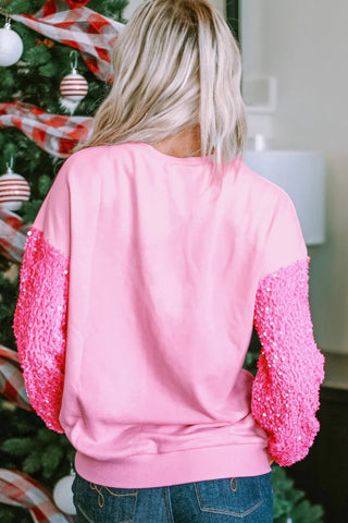 Sequin Nutcracker Dropped Shoulder Sweatshirt - A Roese Boutique