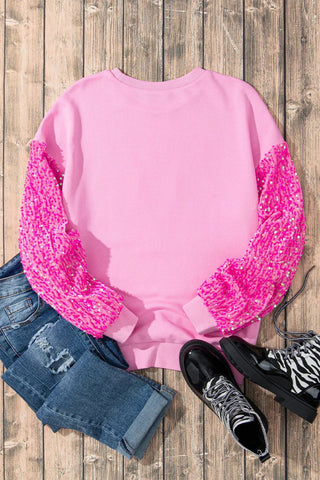 Sequin Nutcracker Dropped Shoulder Sweatshirt - A Roese Boutique