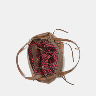 Side Braided Tassel Inlaid Rhinestone Embroidery Hobo Bag by Nicole Lee USA - A Roese Boutique