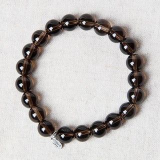 Smoky Quartz Energy Bracelet 8mm by Tiny Rituals - A Roese Boutique