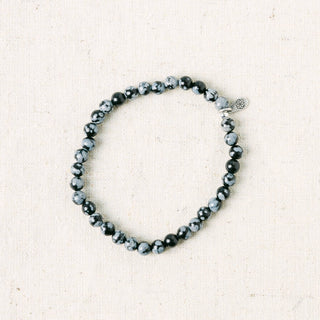 Snowflake Obsidian Energy Bracelet by Tiny Rituals - A Roese Boutique