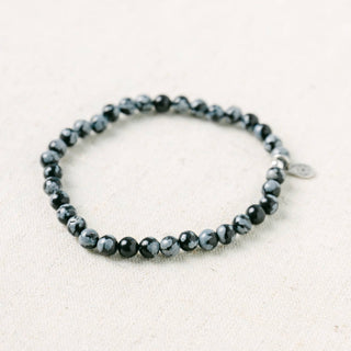 Snowflake Obsidian Energy Bracelet by Tiny Rituals - A Roese Boutique