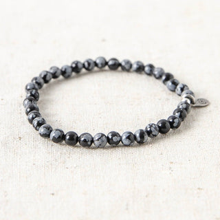 Snowflake Obsidian Energy Bracelet by Tiny Rituals - A Roese Boutique