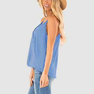 Surplice Spaghetti Strap Top - A Roese Boutique