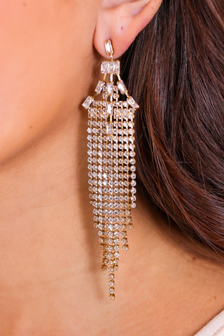 Take Me To Paris Gold Beaded Tassel Earrings - A Roese Boutique