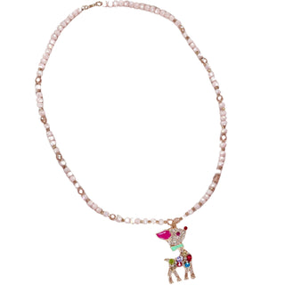 The Red Nose Reindeer Beaded Necklace - A Roese Boutique