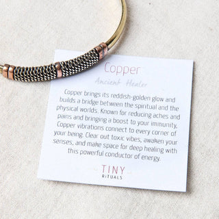 Tibetan Handcrafted Copper Healing Bracelet by Tiny Rituals - A Roese Boutique