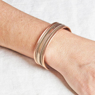 Tibetan Handcrafted Copper Infinity Bracelet by Tiny Rituals - A Roese Boutique