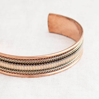 Tibetan Handcrafted Copper Infinity Bracelet by Tiny Rituals - A Roese Boutique