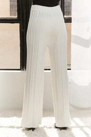 Tied Wide Leg Knit Pants - A Roese Boutique