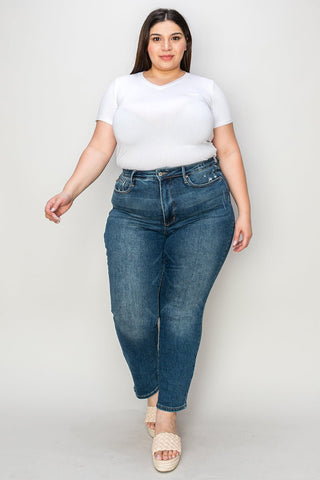 Tummy Control High Waist Slim Jeans by Judy Blue - A Roese Boutique