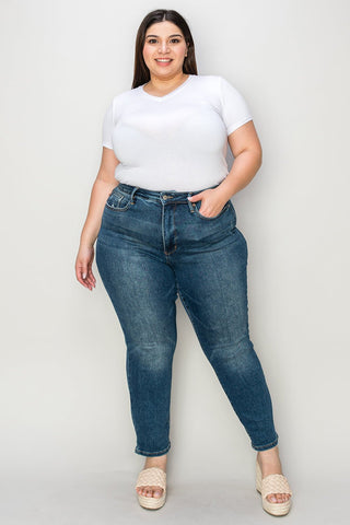 Tummy Control High Waist Slim Jeans by Judy Blue - A Roese Boutique