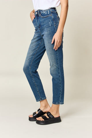 Tummy Control High Waist Slim Jeans by Judy Blue - A Roese Boutique