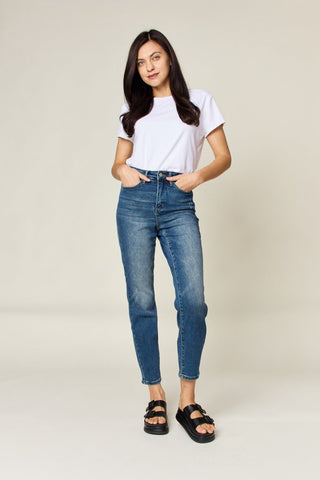 Tummy Control High Waist Slim Jeans by Judy Blue - A Roese Boutique