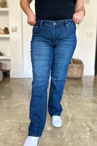 Tummy Control Straight Jeans by Judy Blue - A Roese Boutique