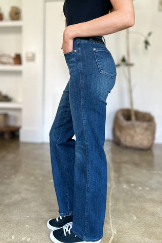 Tummy Control Straight Jeans by Judy Blue - A Roese Boutique