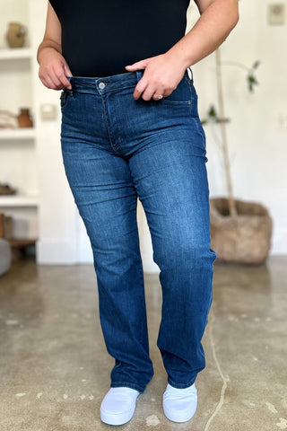 Tummy Control Straight Jeans by Judy Blue - A Roese Boutique