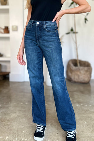 Tummy Control Straight Jeans by Judy Blue - A Roese Boutique