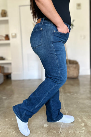 Tummy Control Straight Jeans by Judy Blue - A Roese Boutique