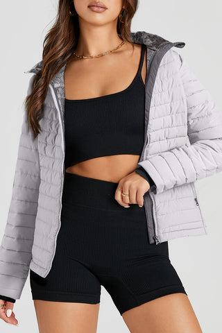 Turtleneck Zip Up Long Sleeve Jacket - A Roese Boutique