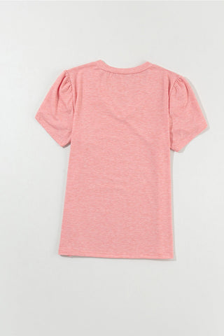 V-Neck Petal Sleeve T-Shirt - A Roese Boutique