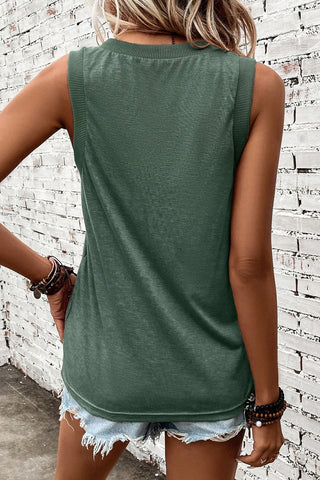 V-Neck Wide Strap Tank - A Roese Boutique