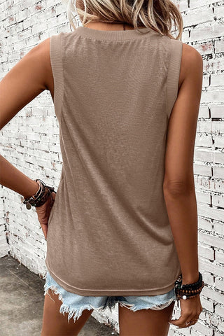 V-Neck Wide Strap Tank - A Roese Boutique