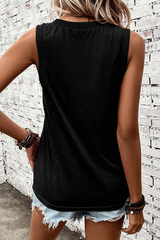 V-Neck Wide Strap Tank - A Roese Boutique