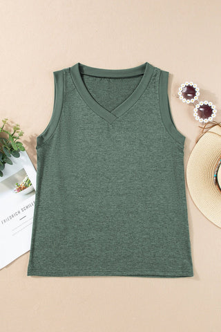 V-Neck Wide Strap Tank - A Roese Boutique