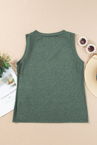 V-Neck Wide Strap Tank - A Roese Boutique