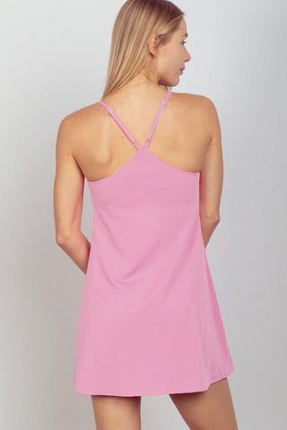 VERY J Sleeveless Active Tennis Dress with Unitard Liner - A Roese Boutique