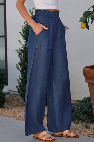 Wide Leg Pants with Pockets - A Roese Boutique