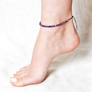 Amethyst Energy Anklet by Tiny Rituals - A Roese Boutique