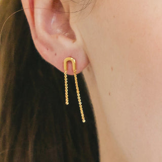 Arc Double Chain Earring - A Roese Boutique