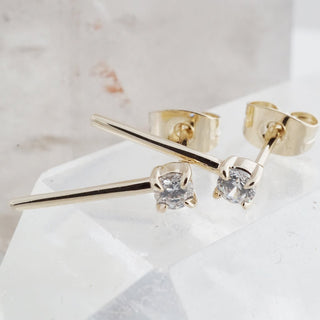 Aspen Crystal Bar Studs - A Roese Boutique