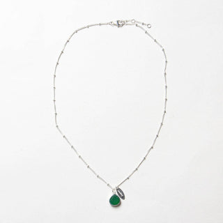 August Green Jade Birthstone Necklace by Tiny Rituals - A Roese Boutique