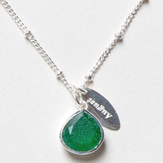 August Green Jade Birthstone Necklace by Tiny Rituals - A Roese Boutique