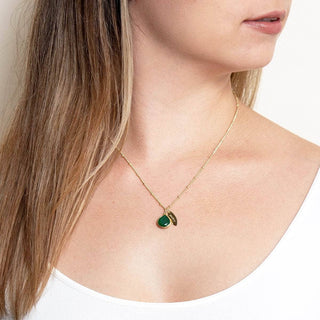 August Green Jade Birthstone Necklace by Tiny Rituals - A Roese Boutique