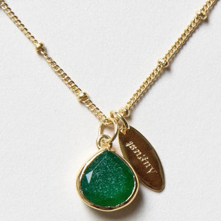 August Green Jade Birthstone Necklace by Tiny Rituals - A Roese Boutique