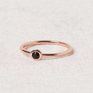 Black Tourmaline Silver, Gold or Rose Gold Ring - A Roese Boutique