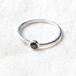 Black Tourmaline Silver, Gold or Rose Gold Ring - A Roese Boutique