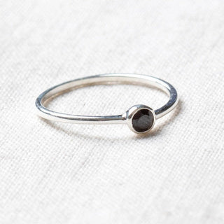 Black Tourmaline Silver, Gold or Rose Gold Ring - A Roese Boutique