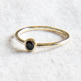 Black Tourmaline Silver, Gold or Rose Gold Ring - A Roese Boutique