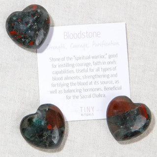 Bloodstone Mini Heart Set by Tiny Rituals - A Roese Boutique