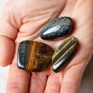 Blue Tiger Eye Stone Set by Tiny Rituals - A Roese Boutique