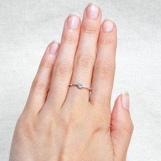 Blue Topaz Silver or Gold Ring by Tiny Rituals - A Roese Boutique