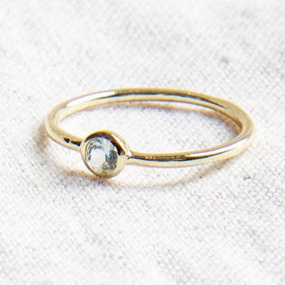 Blue Topaz Silver or Gold Ring by Tiny Rituals - A Roese Boutique