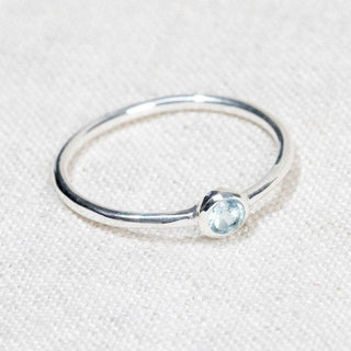 Blue Topaz Silver or Gold Ring by Tiny Rituals - A Roese Boutique