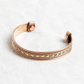 Brass Diamond Magnetic Copper Bracelet by Tiny Rituals - A Roese Boutique